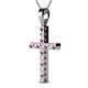 2 - Aja Pink Tourmaline and Diamond Cross Pendant 