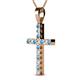 2 - Aja Blue Topaz and Diamond Cross Pendant 