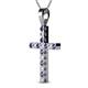 2 - Aja Iolite and Diamond Cross Pendant 