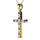 2 - Aja Iolite and Diamond Cross Pendant 