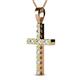 2 - Aja Peridot and Diamond Cross Pendant 