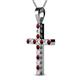 2 - Aja Red Garnet and Diamond Cross Pendant 