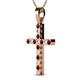 2 - Aja Red Garnet and Diamond Cross Pendant 