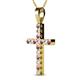 2 - Aja Rhodolite Garnet and Diamond Cross Pendant 