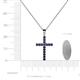 4 - Aja Blue Sapphire Cross Pendant 
