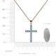 4 - Aja Blue Topaz Cross Pendant 