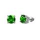 1 - Alina Green Garnet (5mm) Solitaire Stud Earrings 
