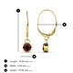 3 - Cara Red Garnet (4mm) Solitaire Dangling Earrings 