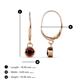 3 - Cara Red Garnet (4mm) Solitaire Dangling Earrings 
