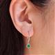 3 - Cara Emerald (4mm) Solitaire Dangling Earrings 