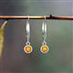 4 - Cara Citrine (4mm) Solitaire Dangling Earrings 
