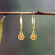 4 - Cara Citrine (4mm) Solitaire Dangling Earrings 