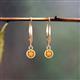 4 - Cara Citrine (4mm) Solitaire Dangling Earrings 