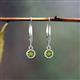 4 - Cara Peridot (4mm) Solitaire Dangling Earrings 