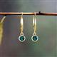 4 - Cara London Blue Topaz (4mm) Solitaire Dangling Earrings 