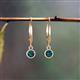 4 - Cara London Blue Topaz (4mm) Solitaire Dangling Earrings 