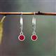 4 - Cara Ruby (4mm) Solitaire Dangling Earrings 