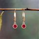 4 - Cara Ruby (4mm) Solitaire Dangling Earrings 