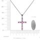 4 - Aja Pink Sapphire and Diamond Cross Pendant 