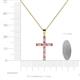 4 - Aja Pink Sapphire and Diamond Cross Pendant 