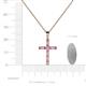 4 - Aja Pink Sapphire and Diamond Cross Pendant 