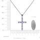 4 - Aja Tanzanite and Diamond Cross Pendant 