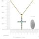 4 - Aja Blue Topaz and Diamond Cross Pendant 