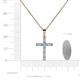 4 - Aja Blue Topaz and Diamond Cross Pendant 