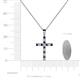 4 - Aja Iolite and Diamond Cross Pendant 
