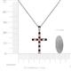 4 - Aja Red Garnet and Diamond Cross Pendant 
