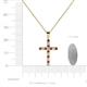 4 - Aja Rhodolite Garnet and Diamond Cross Pendant 