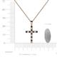 4 - Aja Black and White Diamond Cross Pendant 