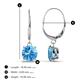 3 - Grania Blue Topaz (6.5mm) Solitaire Dangling Earrings 