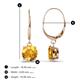3 - Grania Citrine (6.5mm) Solitaire Dangling Earrings 
