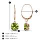 3 - Grania Peridot (6.5mm) Solitaire Dangling Earrings 