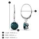3 - Grania London Blue Topaz (6.5mm) Solitaire Dangling Earrings 