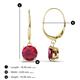3 - Grania Ruby (6mm) Solitaire Dangling Earrings 