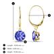 3 - Grania Tanzanite (6.5mm) Solitaire Dangling Earrings 