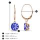 3 - Grania Tanzanite (6.5mm) Solitaire Dangling Earrings 