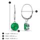 3 - Grania Emerald (6mm) Solitaire Dangling Earrings 