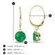 3 - Grania Emerald (6mm) Solitaire Dangling Earrings 