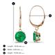 3 - Grania Emerald (6mm) Solitaire Dangling Earrings 