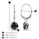 3 - Grania Black Diamond (6mm) Solitaire Dangling Earrings 