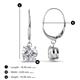 3 - Grania White Sapphire (6mm) Solitaire Dangling Earrings 