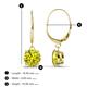 3 - Grania Yellow Diamond (6mm) Solitaire Dangling Earrings 