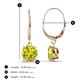 3 - Grania Yellow Diamond (6mm) Solitaire Dangling Earrings 