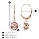 3 - Grania Morganite (6.5mm) Solitaire Dangling Earrings 