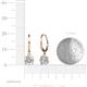 4 - Grania 2.00 ctw GIA Certified Natural Diamonds (6.5mm) Solitaire Dangling Earrings 