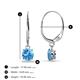 2 - Grania Blue Topaz (5mm) Solitaire Dangling Earrings 