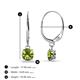 2 - Grania Peridot (5mm) Solitaire Dangling Earrings 